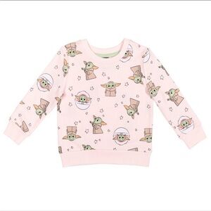 Star Wars Mandalorian Pink Baby Grogu Sweatshirt, 2T